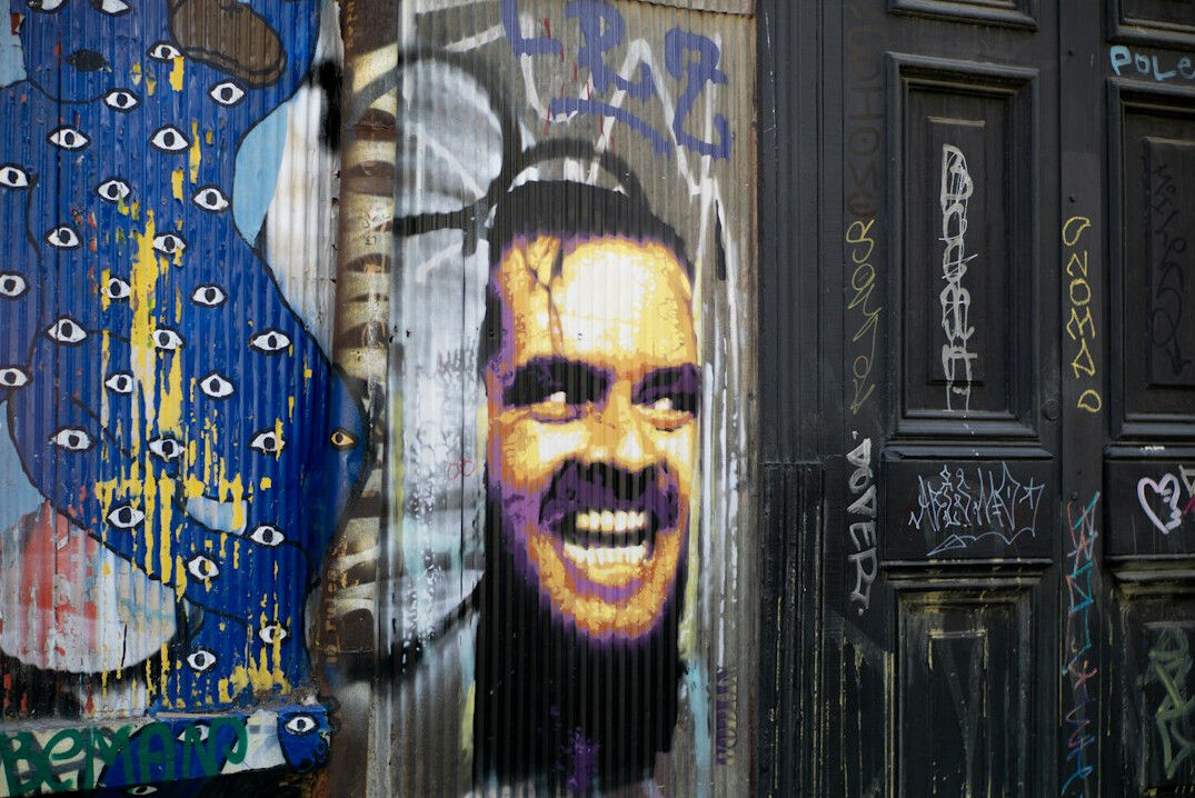 Street art mural in a Santiago neighborhood
